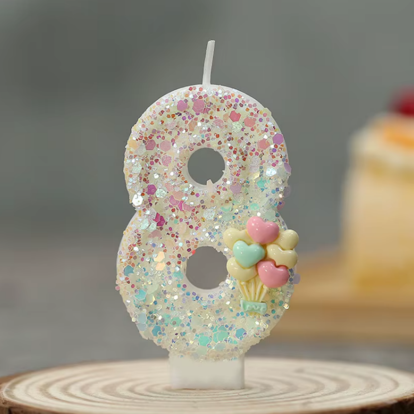 Birthday Candles Set for Cake β Number 8 Candle with 24 Piece Decoration Kit, Spiral Candles & Cake Toppers β Kids Birthday Party Supplies