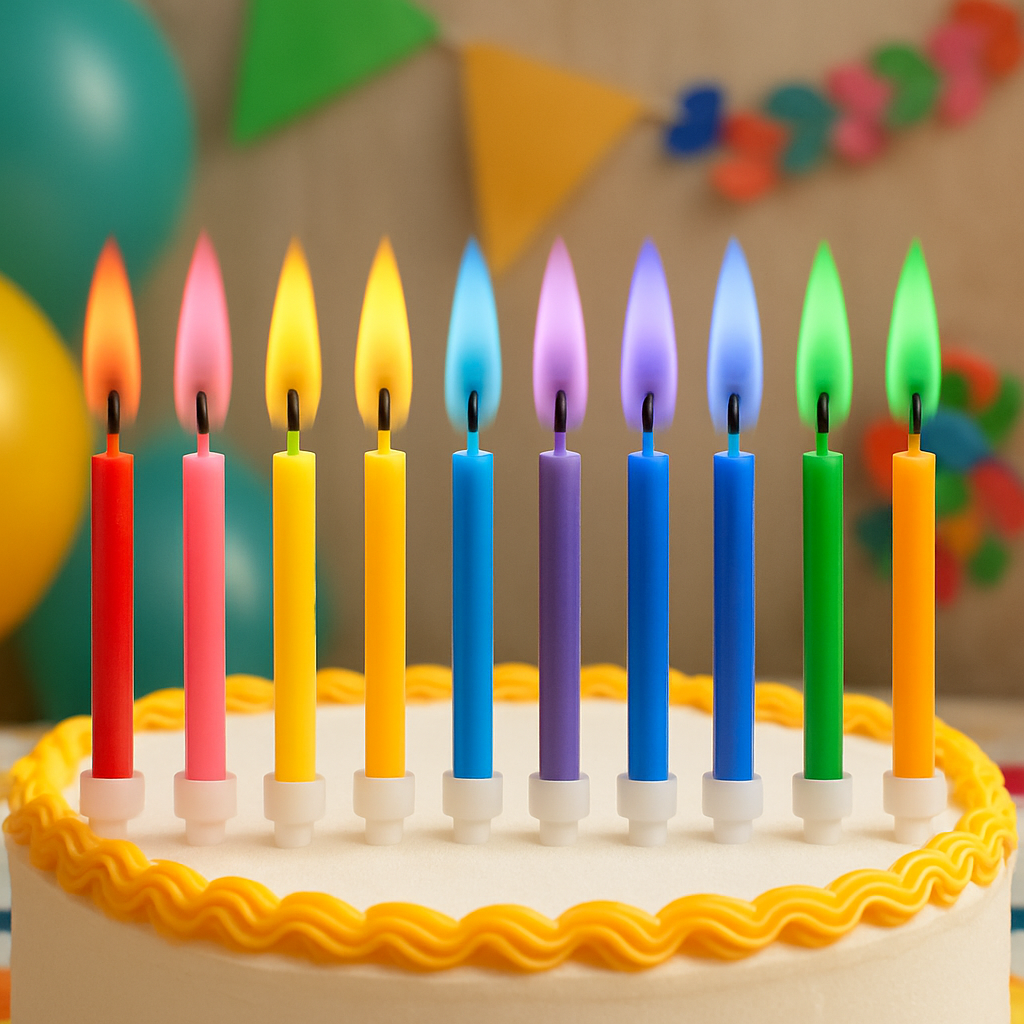 24 Count Birthday Cake Candles Happy Birthday Candles Colorful Candles Holders Included