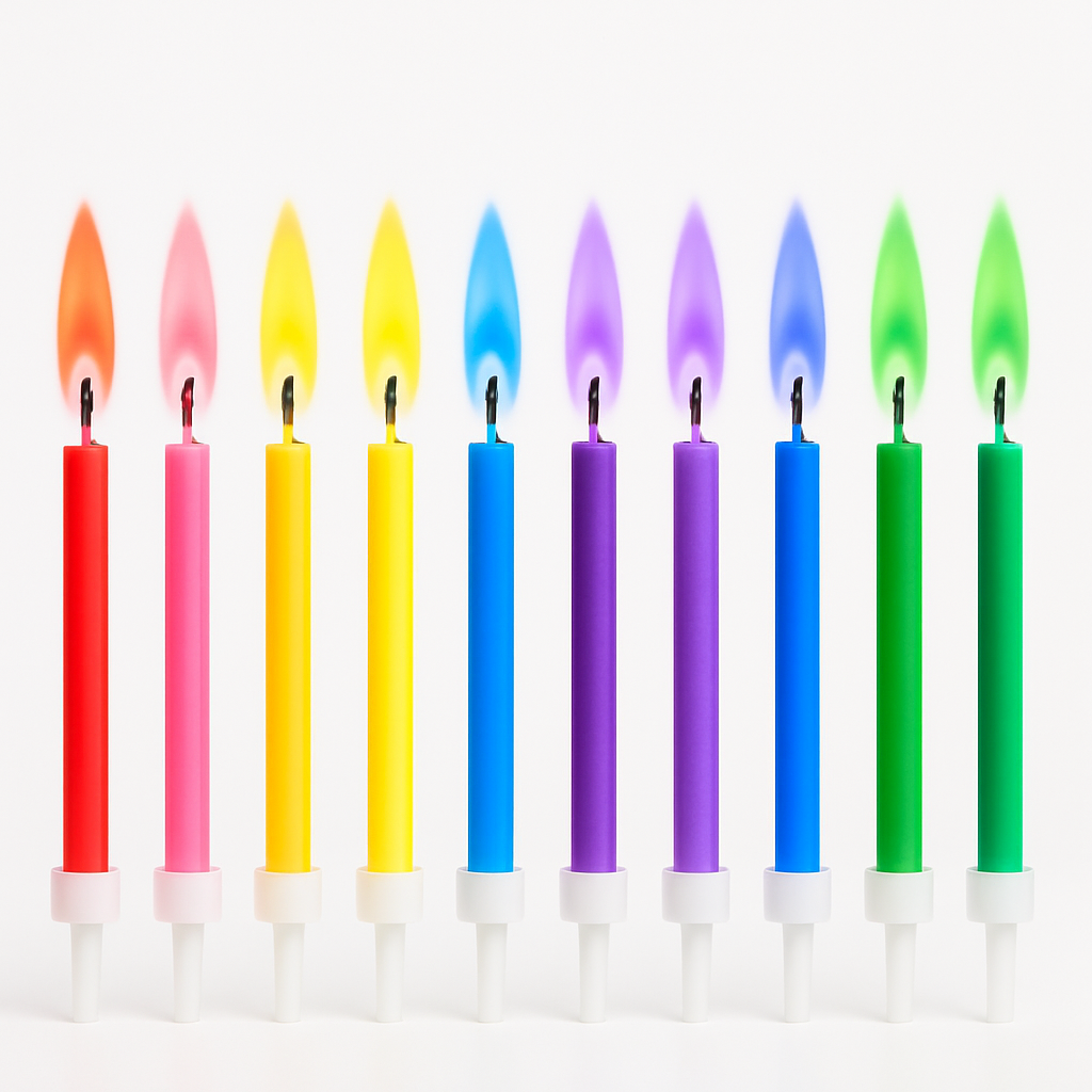 24 Count Birthday Cake Candles Happy Birthday Candles Colorful Candles Holders Included