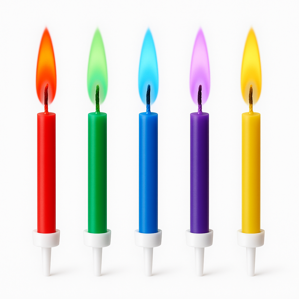 24 Count Birthday Cake Candles Happy Birthday Candles Colorful Candles Holders Included