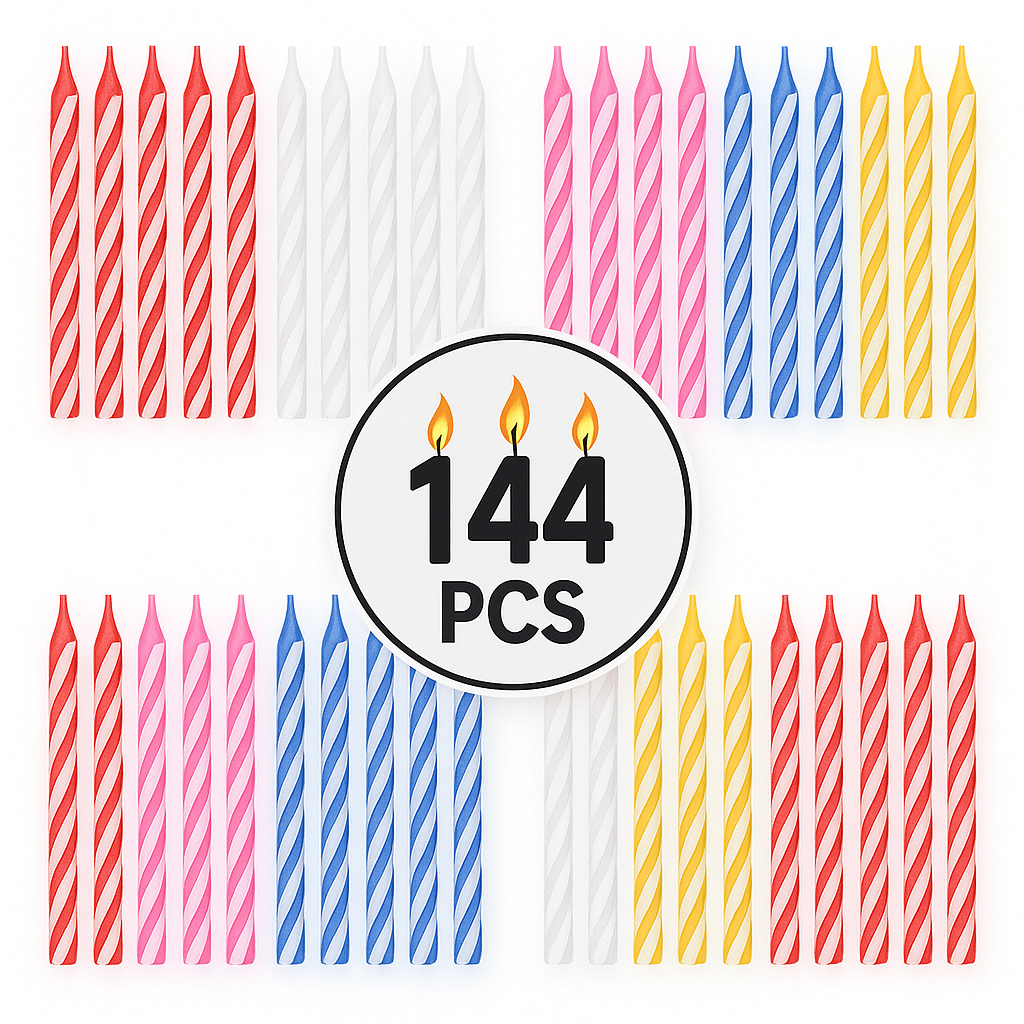 Birthday Candle - 144 Count Mix Color Birthday Candles for Cake, Cake Candle for Birthday, Party Small Candles…