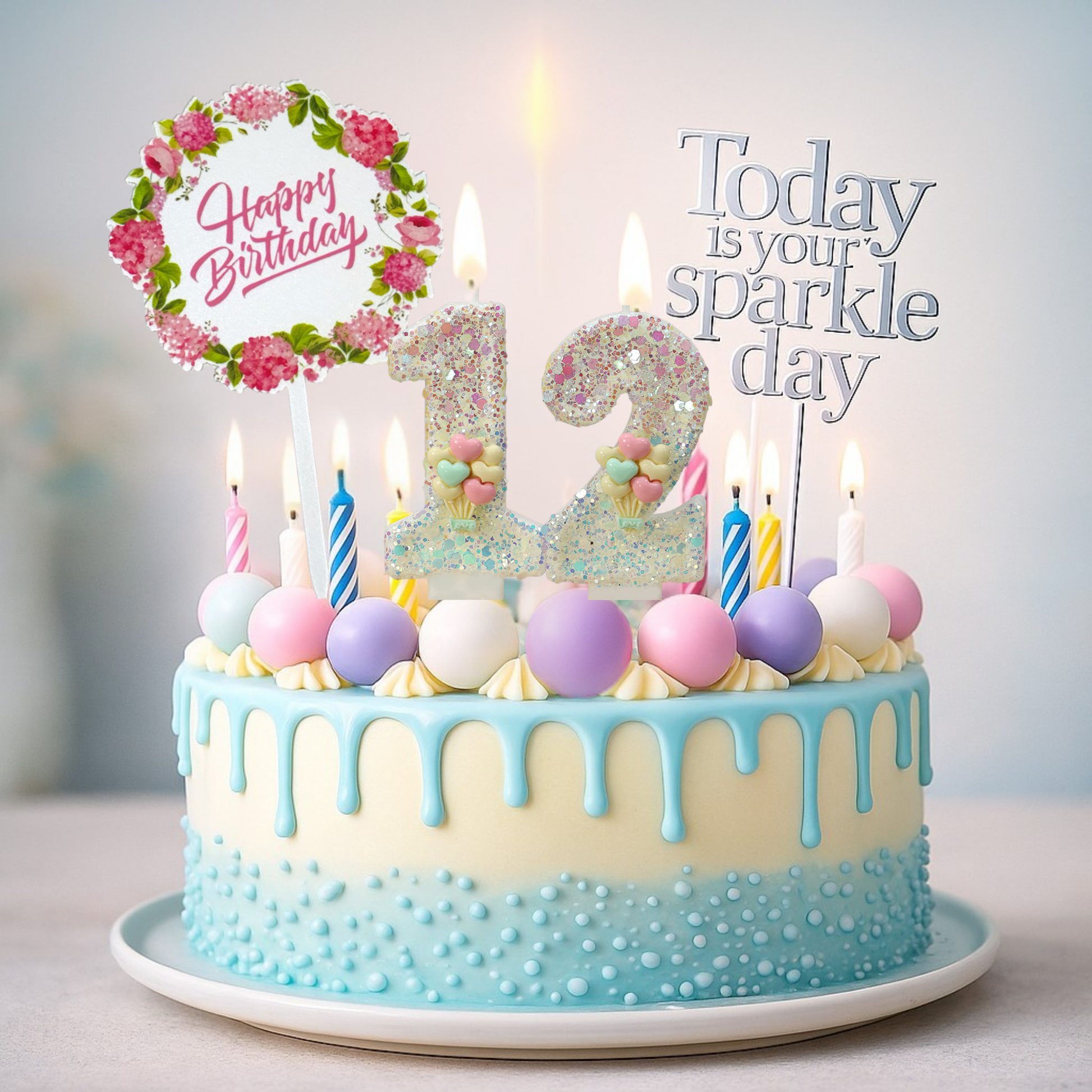 12 number birthday candles