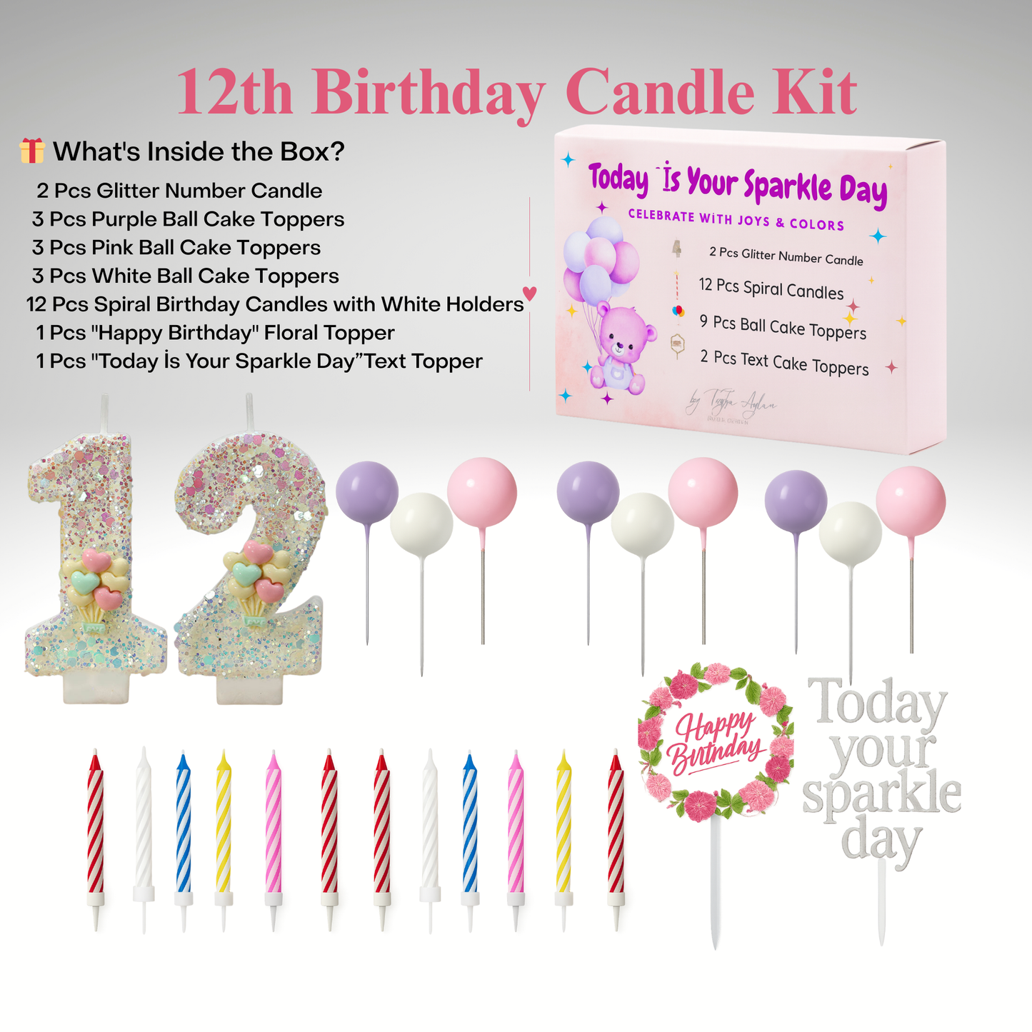 12 number birthday candles