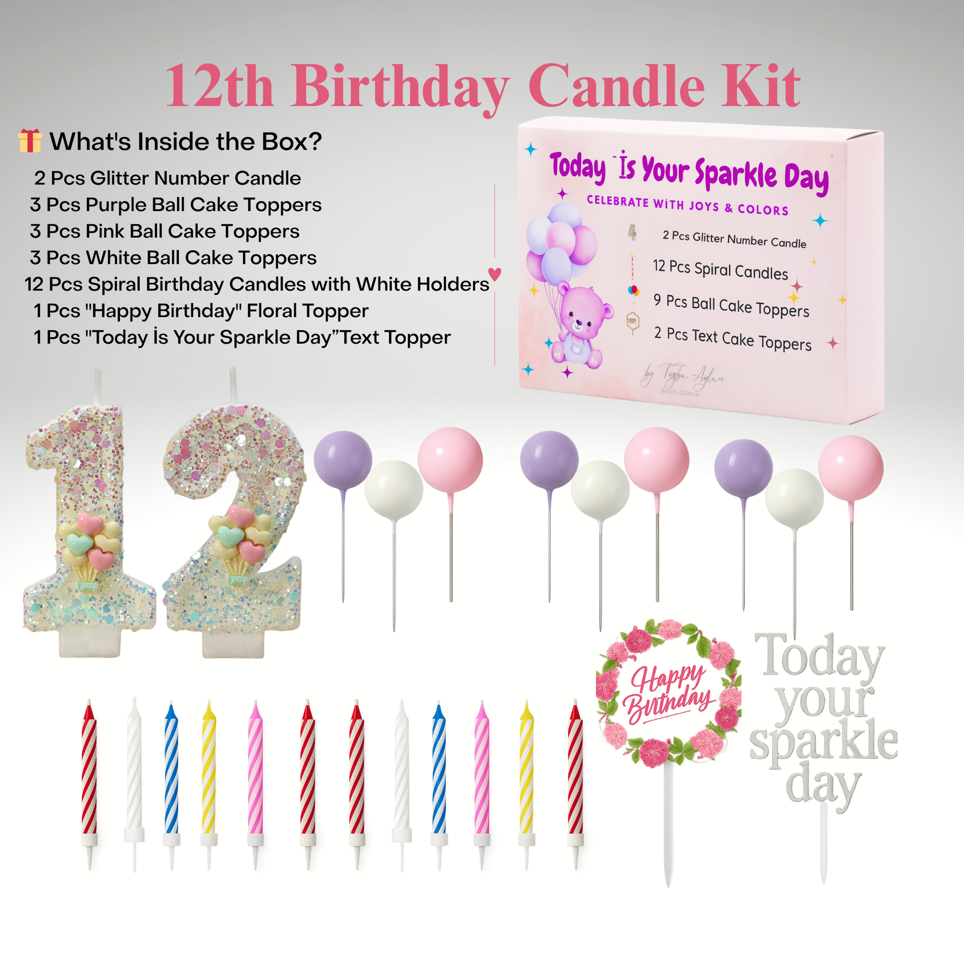 12 number birthday candles