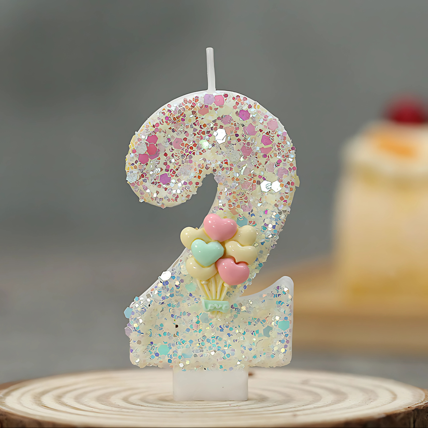 Birthday Candles Set for Cake – Number 2 Candle with 24 Piece Decoration Kit, Spiral Candles & Cake Toppers – Kids Birthday Party Supplies