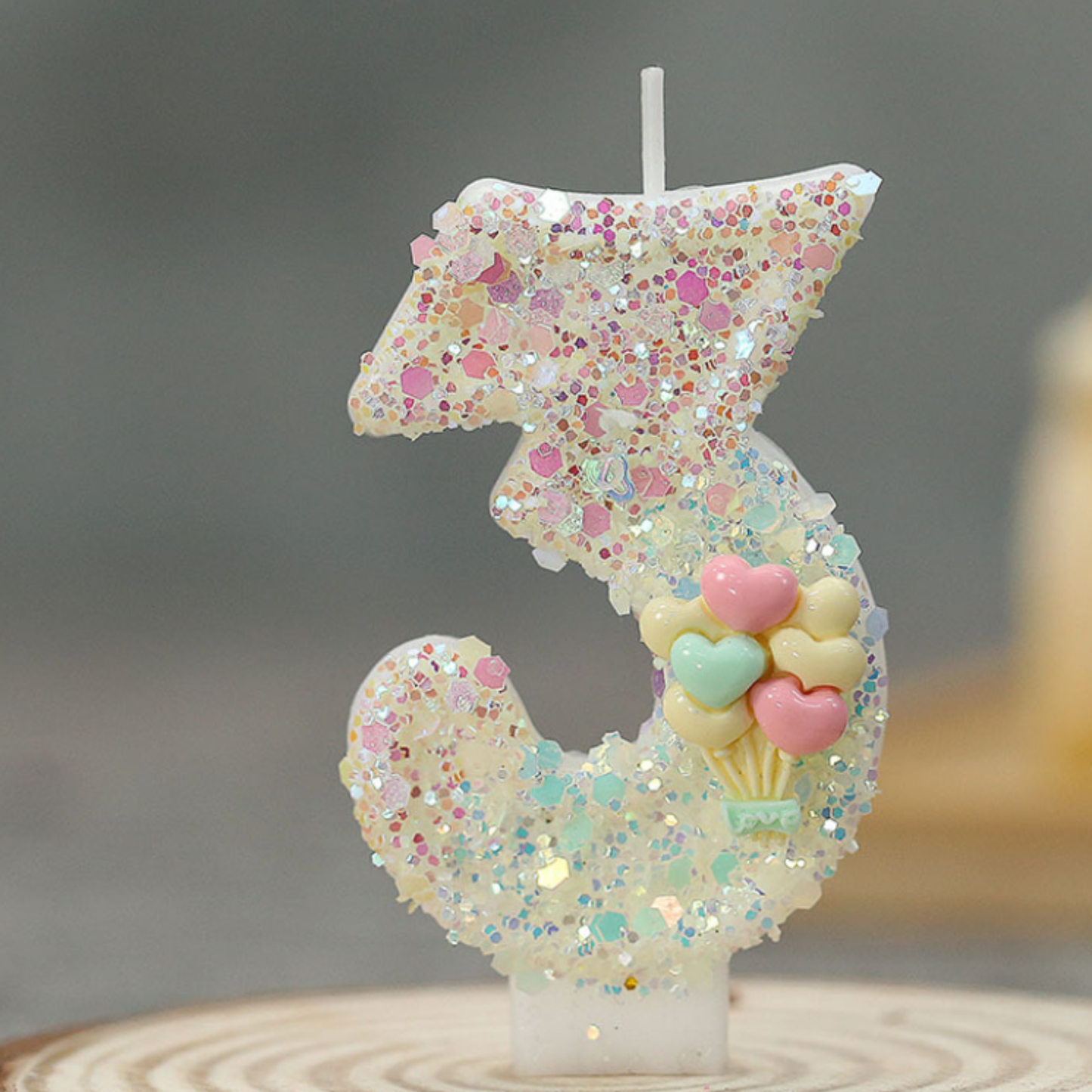 Birthday Candles Set for Cake – Number 3 Candle with 24 Piece Decoration Kit, Spiral Candles & Cake Toppers – Kids Birthday Party Supplies