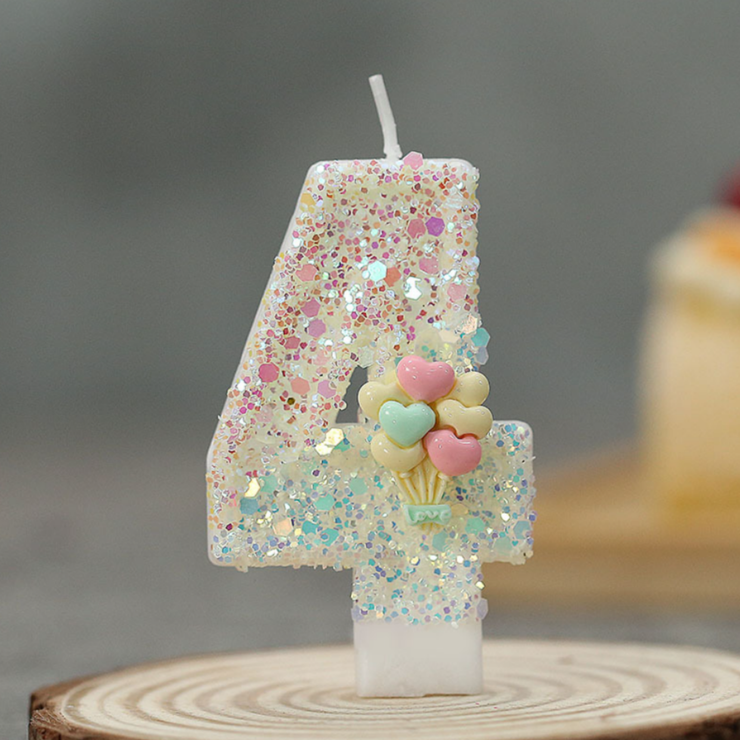 Birthday Candles Set for Cake – Number 4 Candle with 24 Piece Decoration Kit, Spiral Candles & Cake Toppers – Kids Birthday Party Supplies