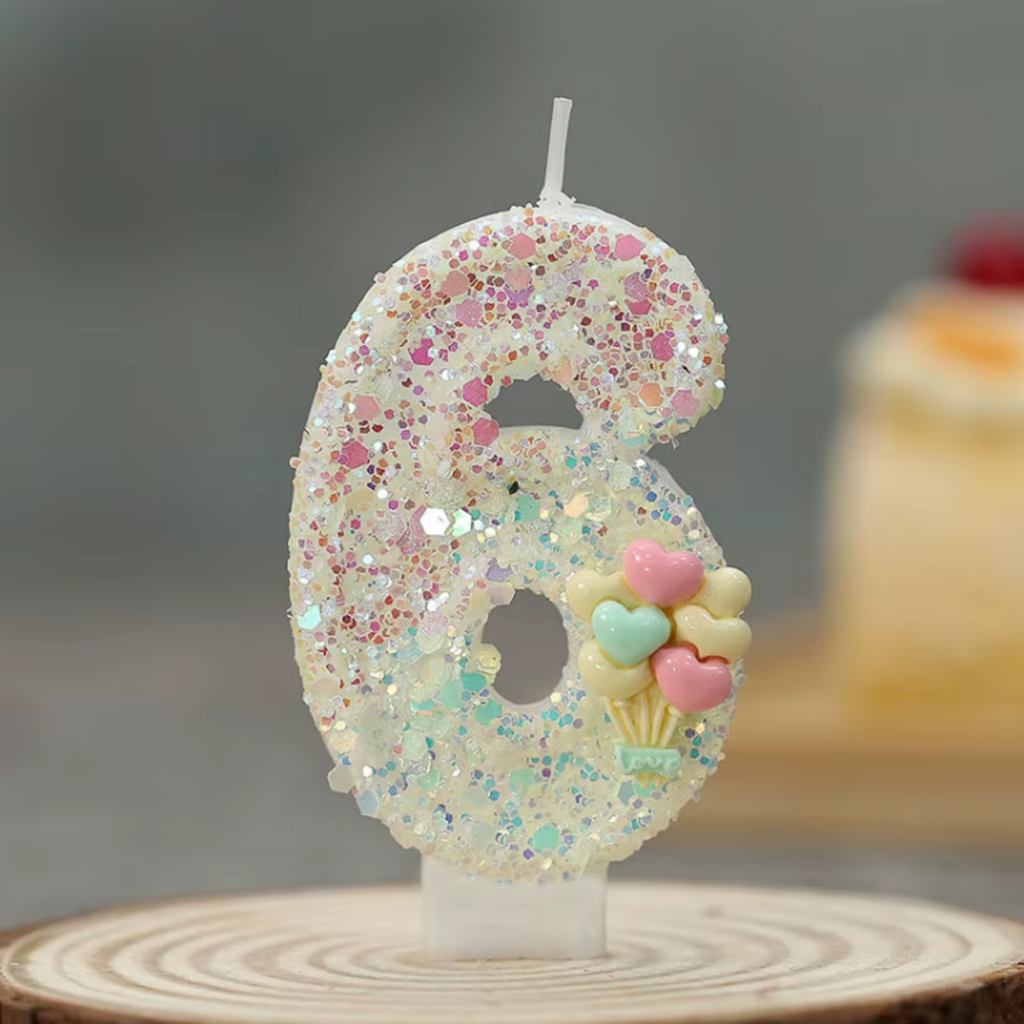 Birthday Candles Set for Cake – Number 6 Candle with 24 Piece Decoration Kit, Spiral Candles & Cake Toppers – Kids Birthday Party Supplies