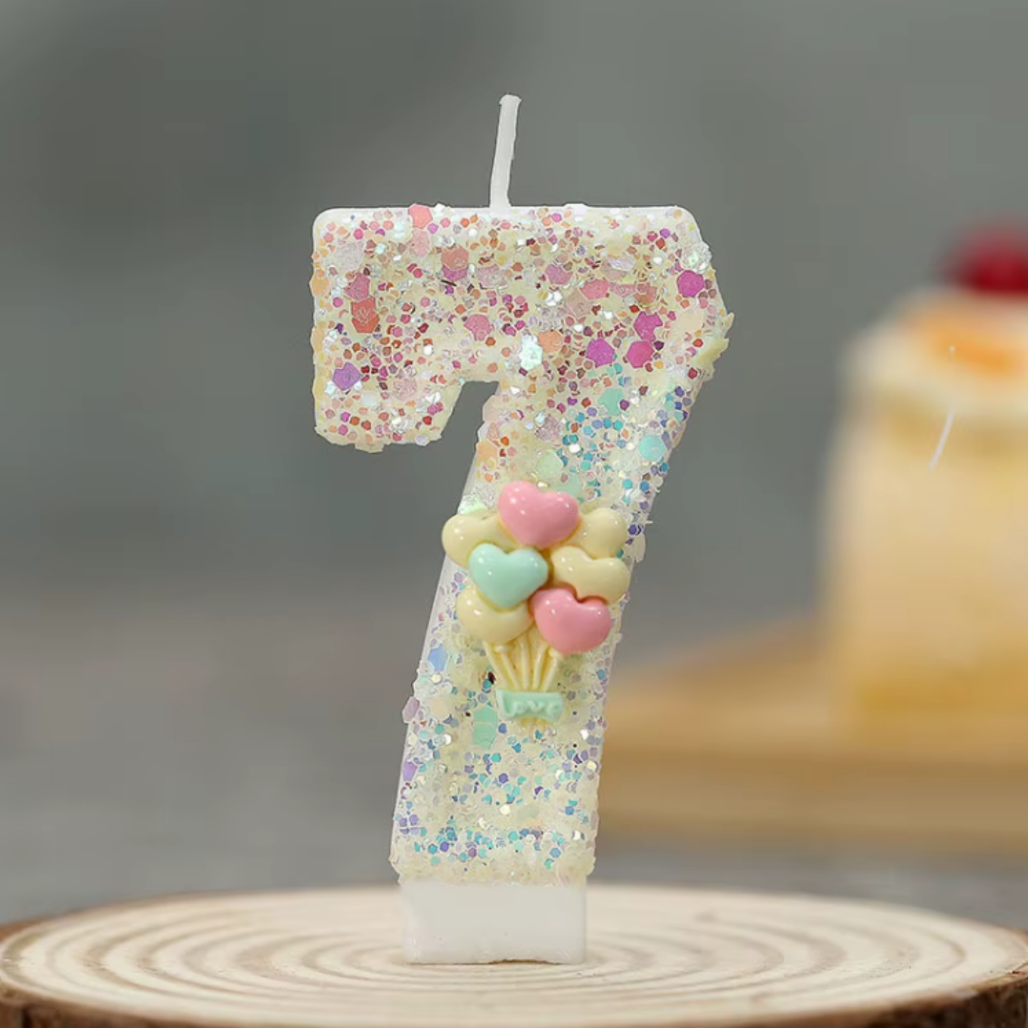 Birthday Candles Set for Cake – Number 7 Candle with 24 Piece Decoration Kit, Spiral Candles & Cake Toppers – Kids Birthday Party Supplies