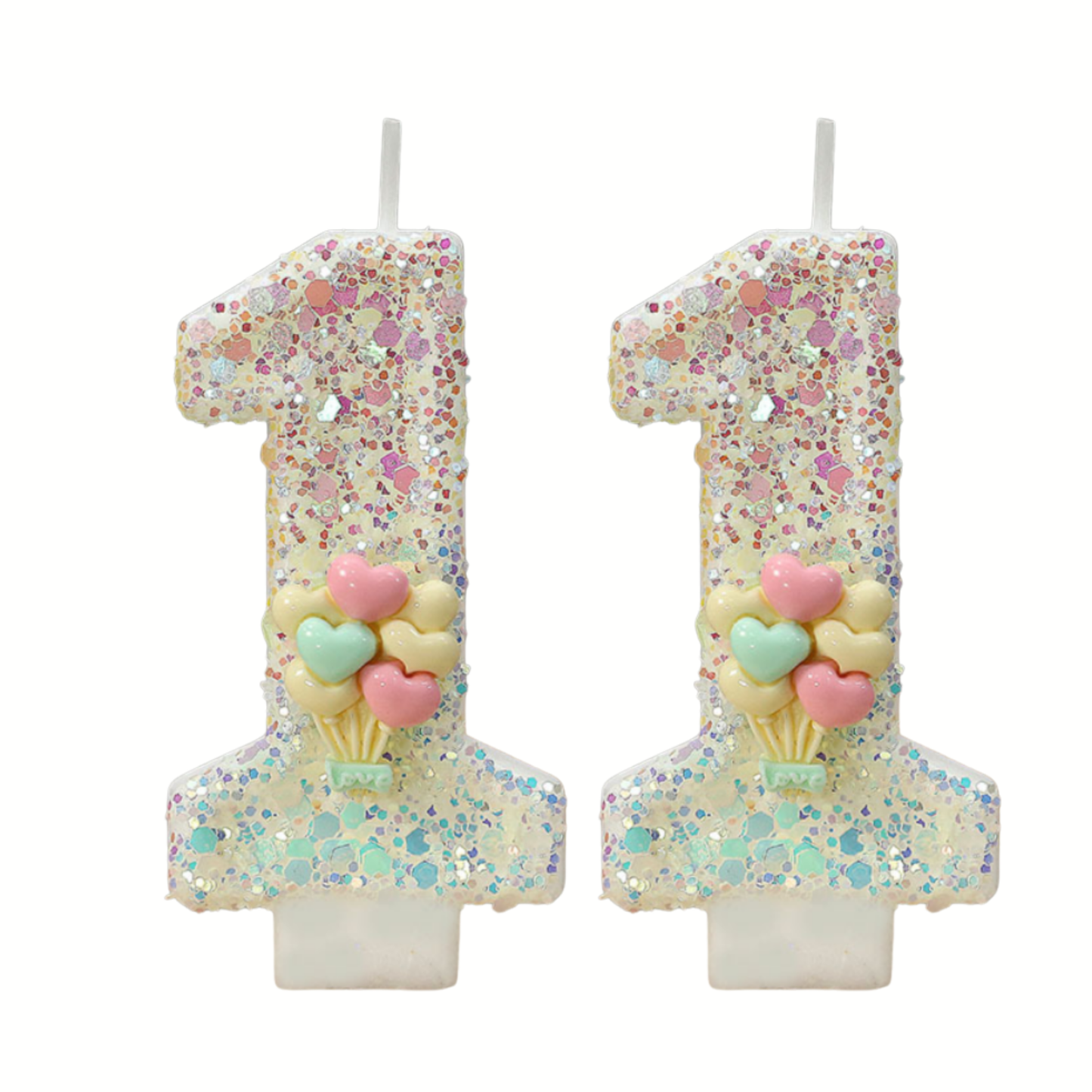 Birthday Candles Set for Cake – Number 11 Candle with 24 Piece Decoration Kit, Spiral Candles & Cake Toppers – Kids Birthday Party Supplies