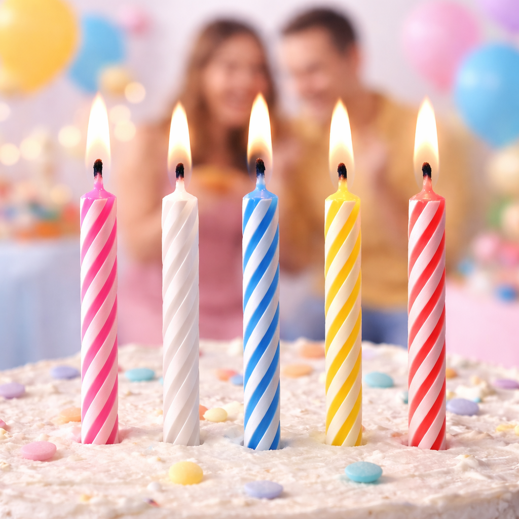by Tugba Aydan - Birthday Candle - 288 Count Mix Color Birthday Candles for Cake, Cake Candle for Birthday, Party Small Candles