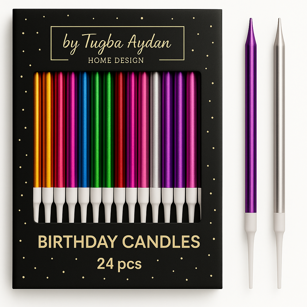 Rainbow Birthday candles for cake